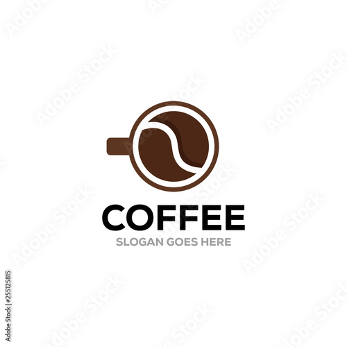 Coffee cup vector logo design template. Vector coffee shop labels.