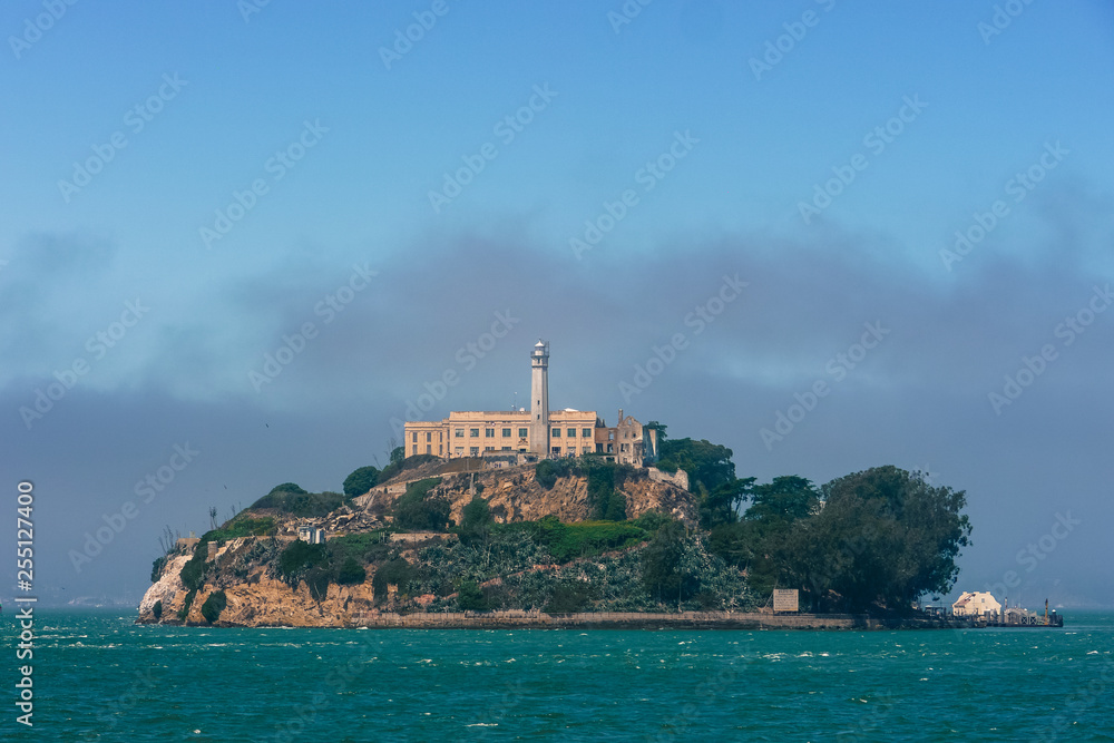 San Francisco, CA / USA - September 3rd, 2012: Alcatraz Island seen from Pier 39
