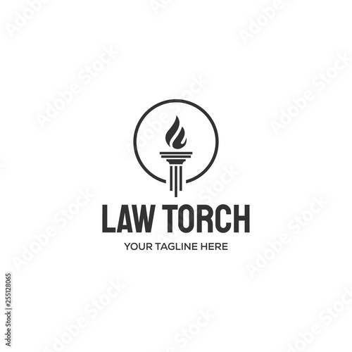 law torch logo designs