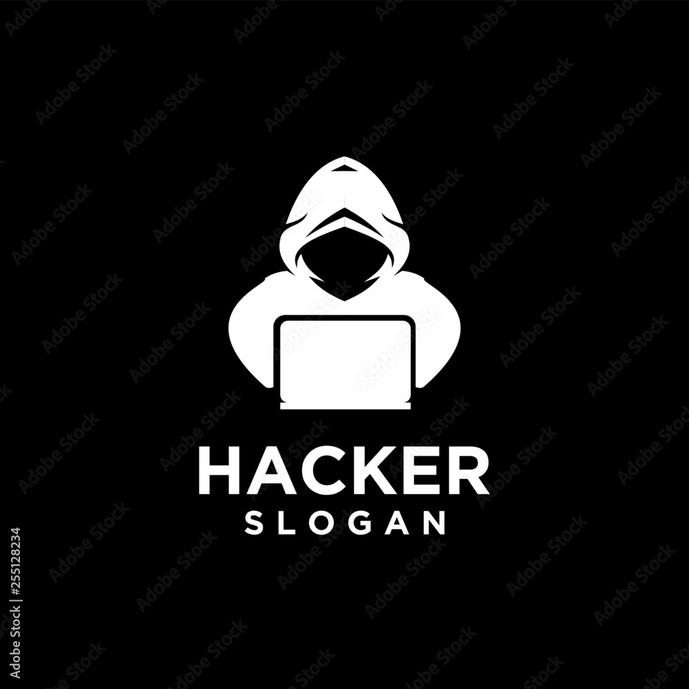 hacker logo icon designs vector illustration template Stock Vector ...
