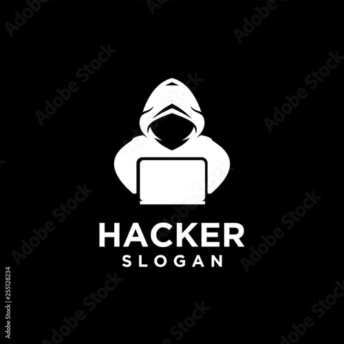 hacker logo icon designs vector illustration template