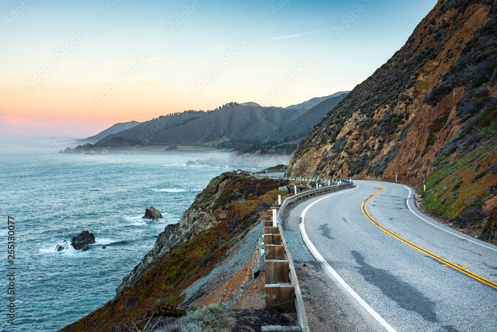 Paxific coast Highway in Monterey southern region, Northern California, USA Paxific coast Highway in Monterey southern region, Northern California, USA