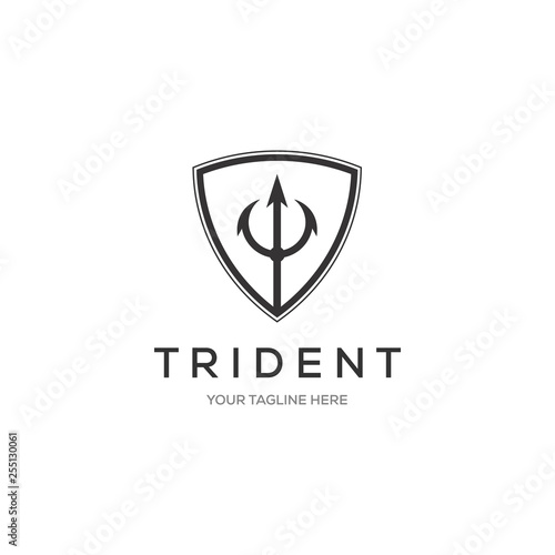 Trident Logo Template vector icon illustration design Free Download Trident Logo Template vector icon illustration design - GFXLoad