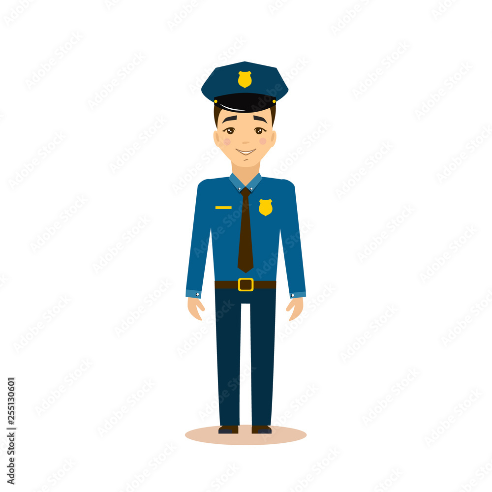 Policeman Vector Illustration.