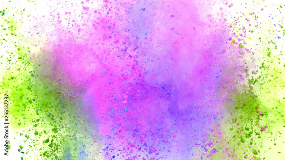Colorful powder exploding on white background in super slow motion, shot with Phantom Flex 4K Colorful powder exploding on white background in super slow motion, shot with Phantom Flex 4K