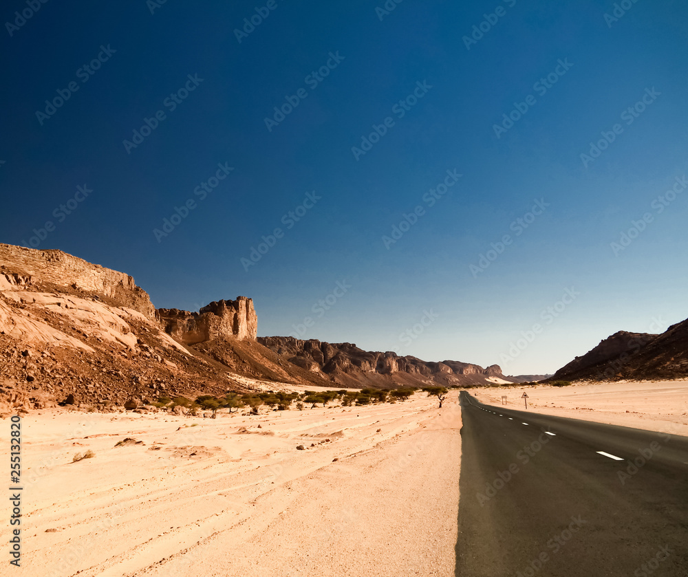 desert landscape El Berdj canyon in Tassili NAjjer National Park, Algeria desert landscape El Berdj canyon in Tassili NAjjer National Park, Algeria