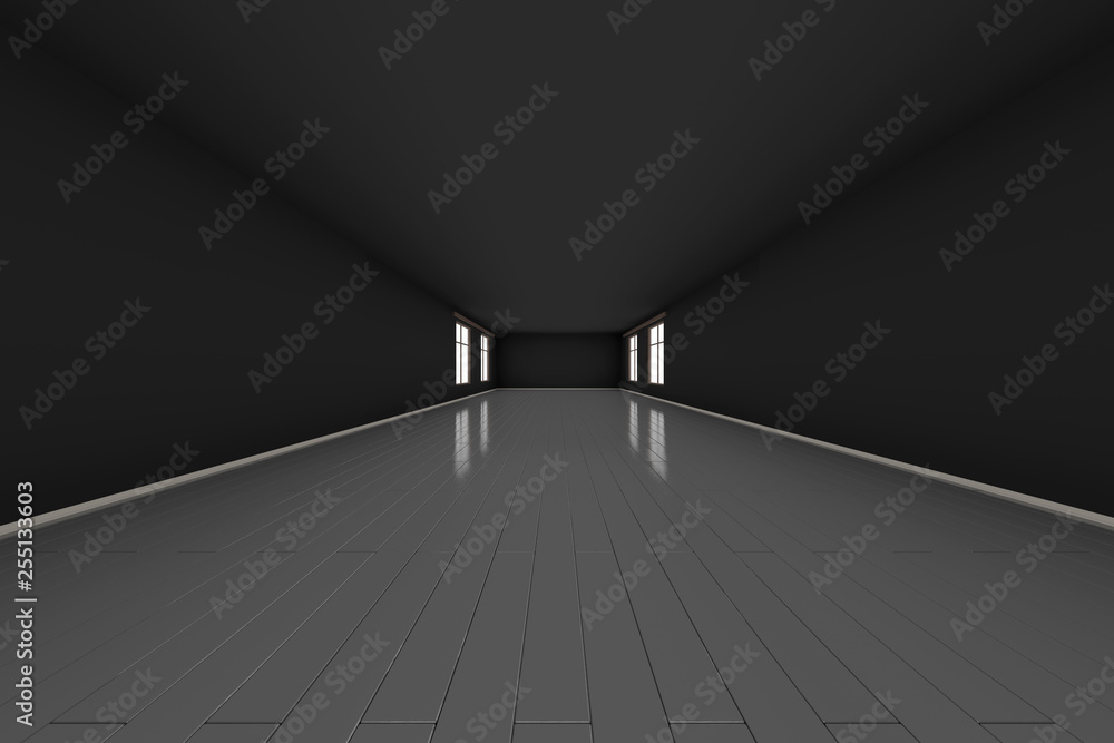 Dark empty room Illustration