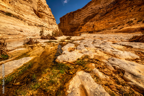 landscape view of canyon at E in Ovdat nature reserve  Israel