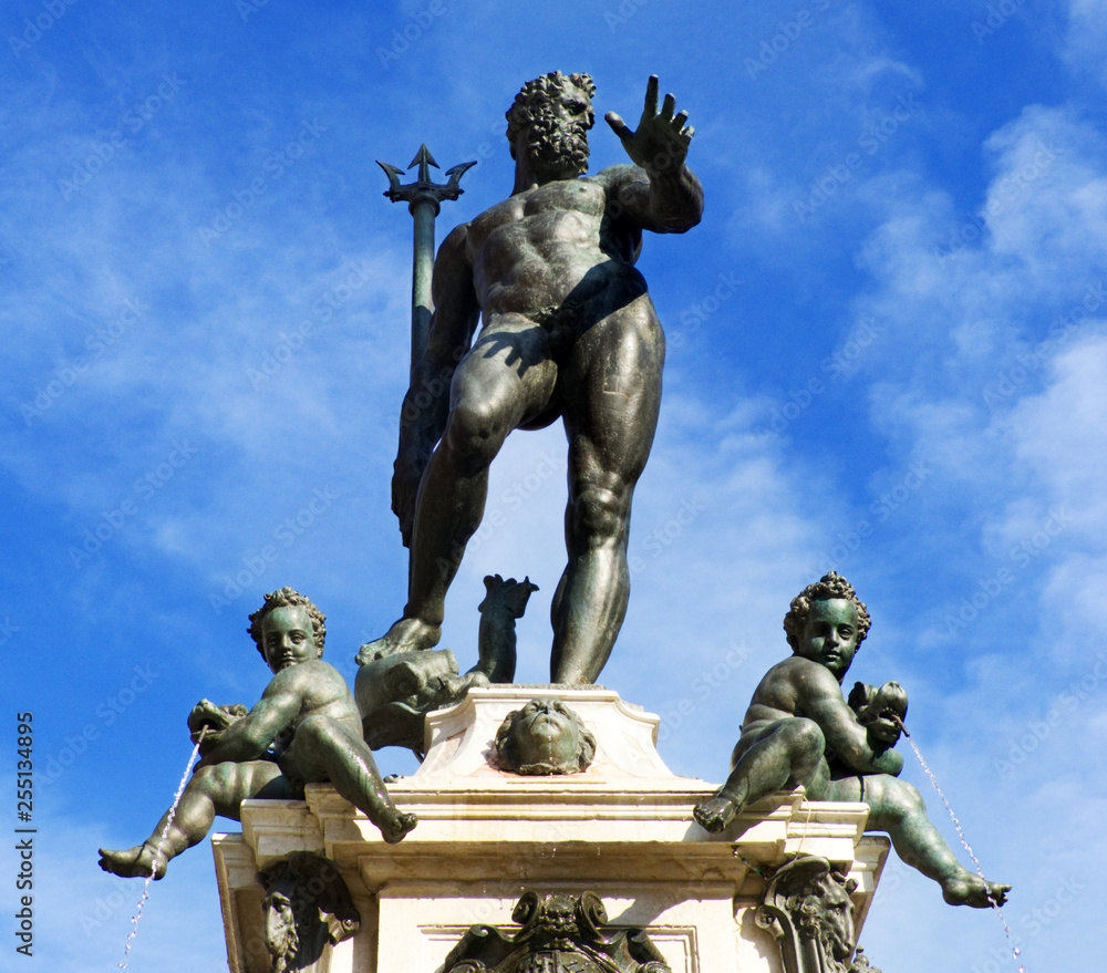 Obraz premium Fountain of Neptune, Fontana del Nettuno, Bologna, Italy