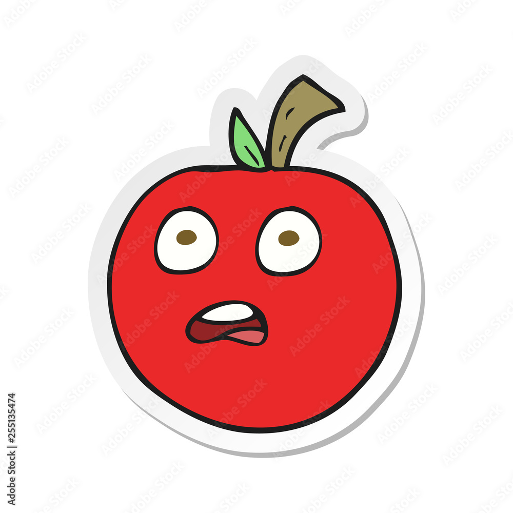 Obraz premium sticker of a cartoon tomato