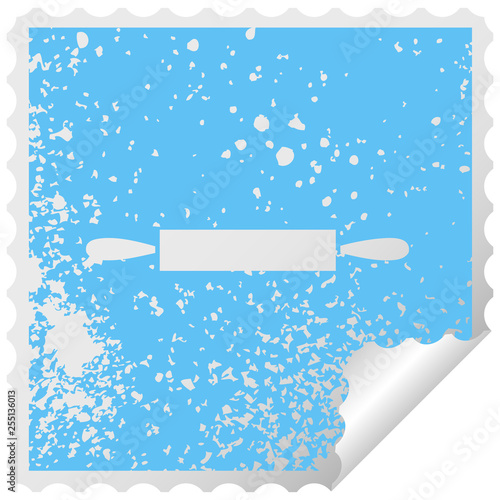 distressed square peeling sticker symbol rolling pin