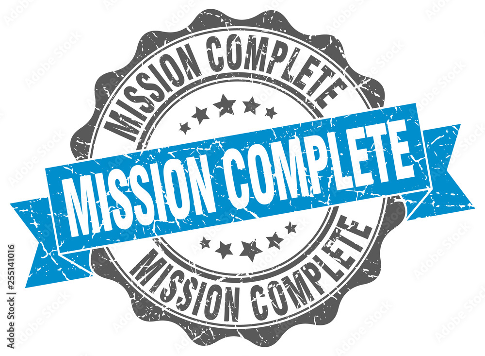 Obraz premium mission complete stamp. sign. seal