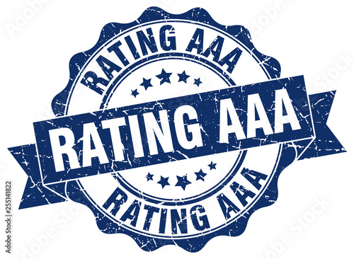 rating aaa stamp. sign. seal