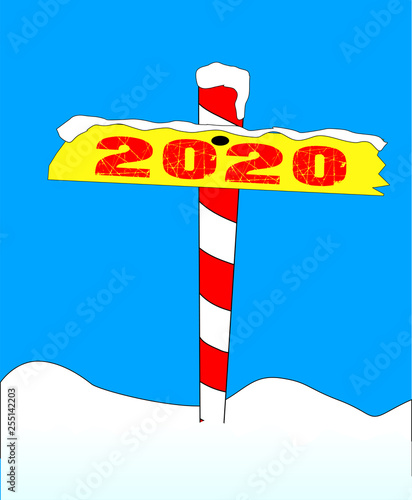 North Pole 2020 Sign