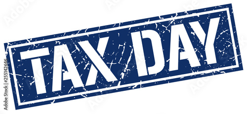 tax day square grunge stamp