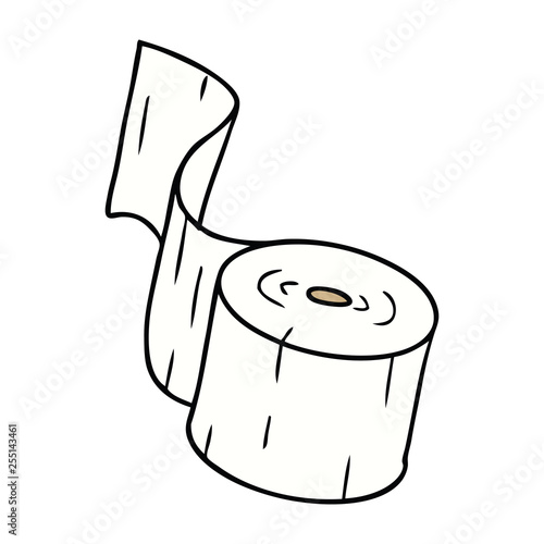 cartoon doodle of a toilet roll