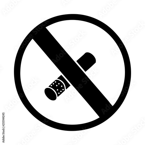 flat symbol no smoking allowed sign
