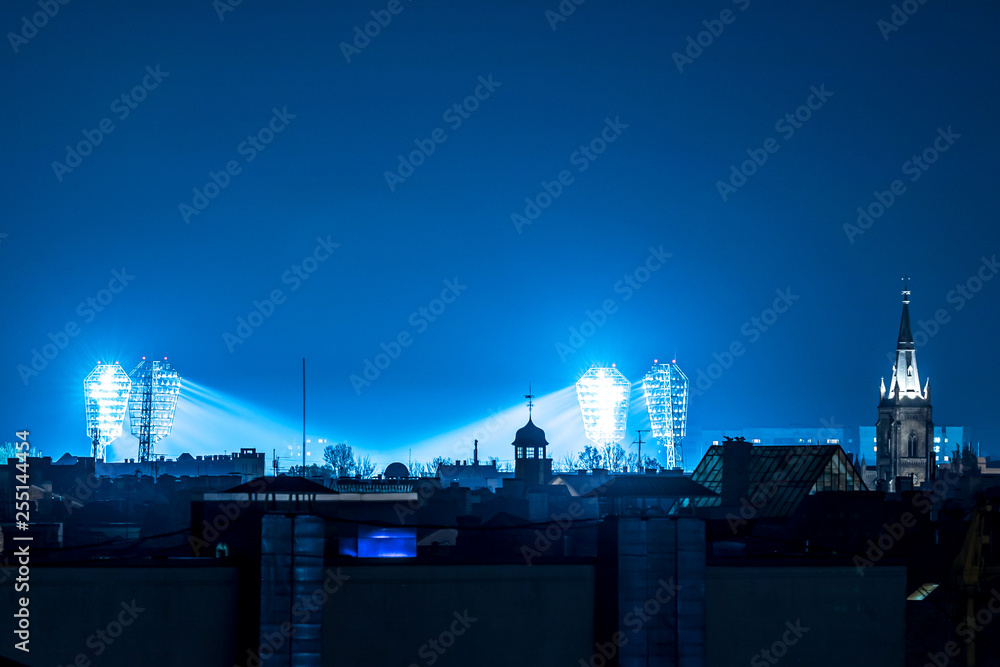 Obraz premium spotlights over a stadium