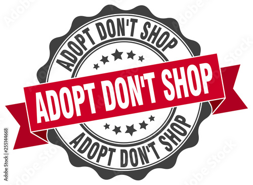 adopt don't shop stamp. sign. seal