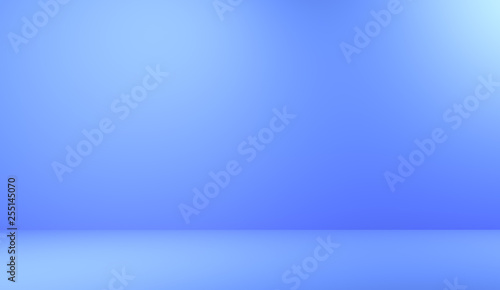 Abstract luxury blue gradient background used for display product ad and website template, 3D illustration. 