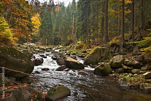 Czech Republic-view of the rapids of the river White Elbe