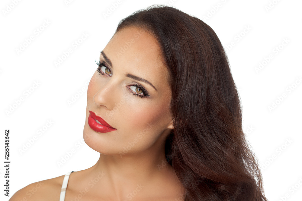 Fototapeta premium Woman With Red Lipstick