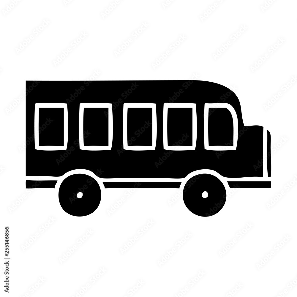 flat symbol school bus