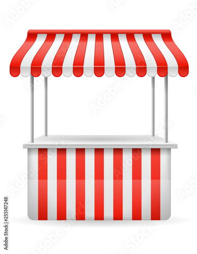 street food stall vector illustration