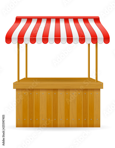 street food stall vector illustration