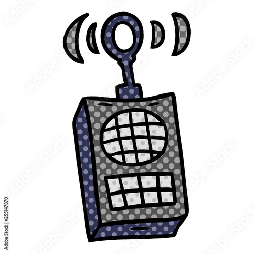 cartoon doodle of a walkie talkie