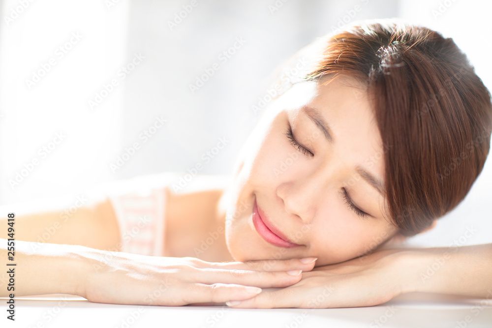 closup young woman with skin care concepts closup young woman with skin care concepts