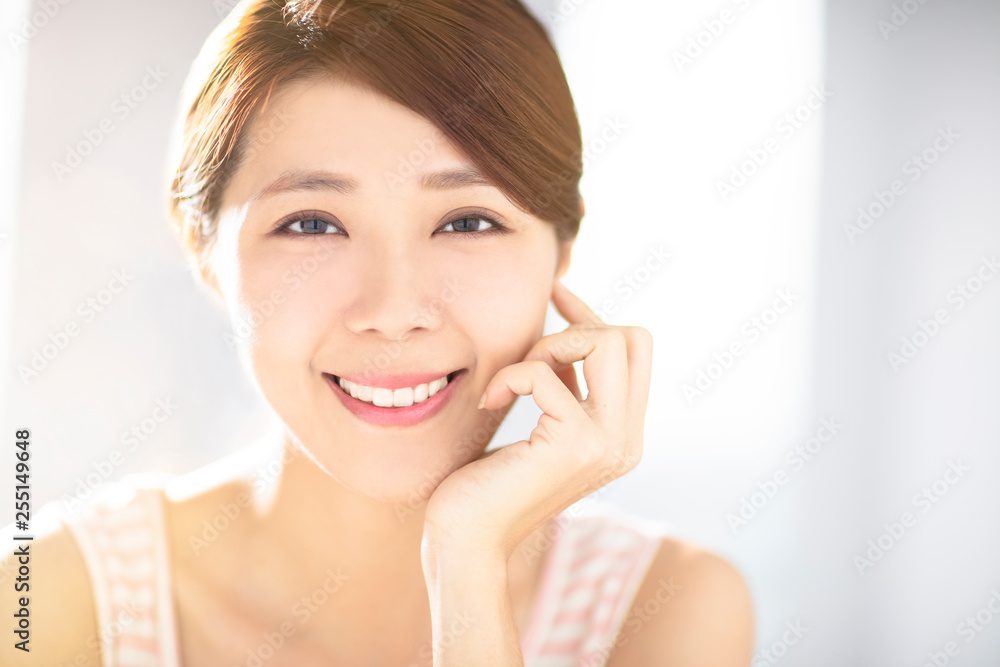 closup young woman with skin care concepts closup young woman with skin care concepts