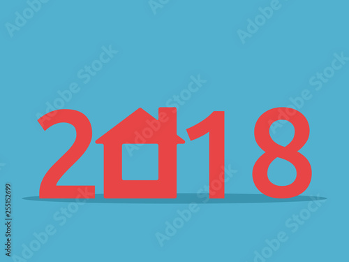 New Year 2018, house