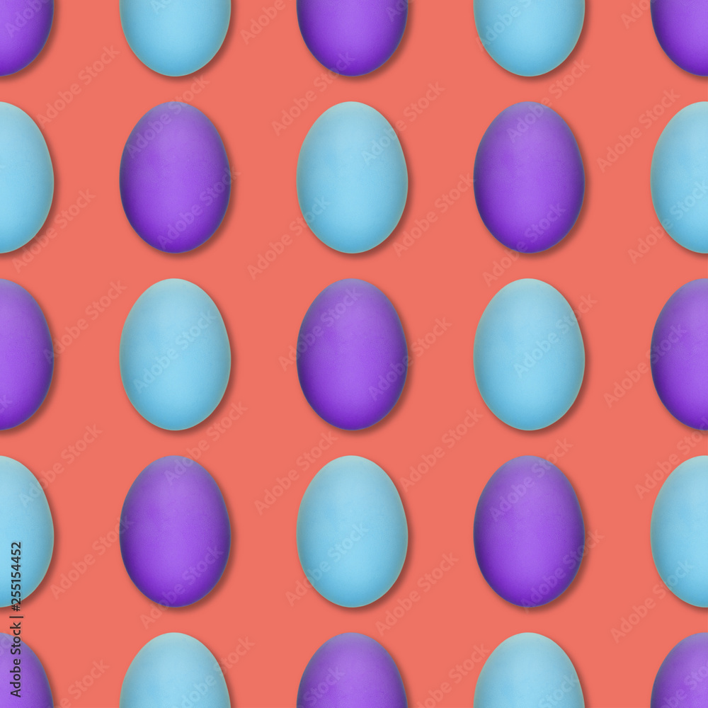 Colorful Easter eggs seamless background