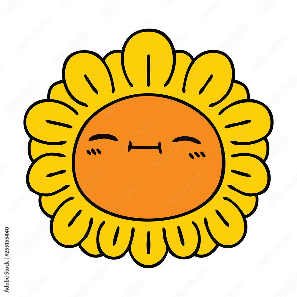 quirky hand drawn cartoon flower quirky hand drawn cartoon flower