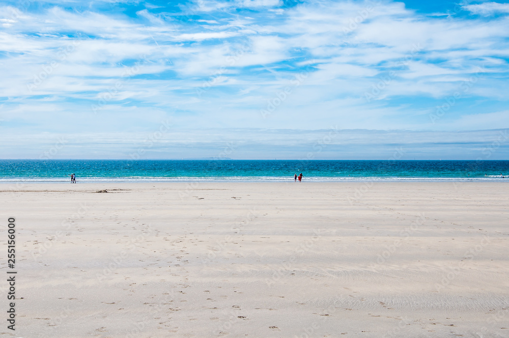 Beach of the Atlantic Ocean in Finistere Brittany France