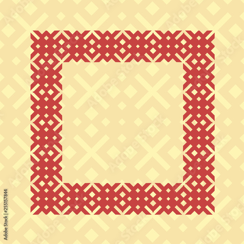 Art deco geometric vintage border frame and pattern. It can be used for invitation, congratulation, retro ornamental design