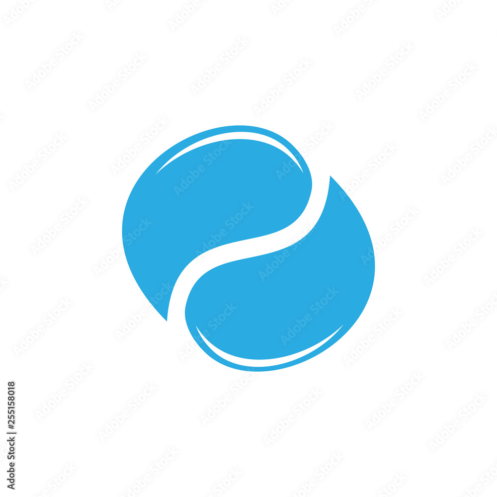 fresh blue water circle geometric logo vector fresh blue water circle geometric logo vector