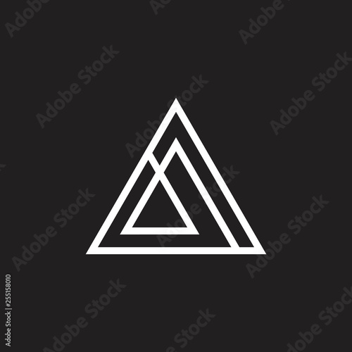 abstract simple triangle line geometric logo