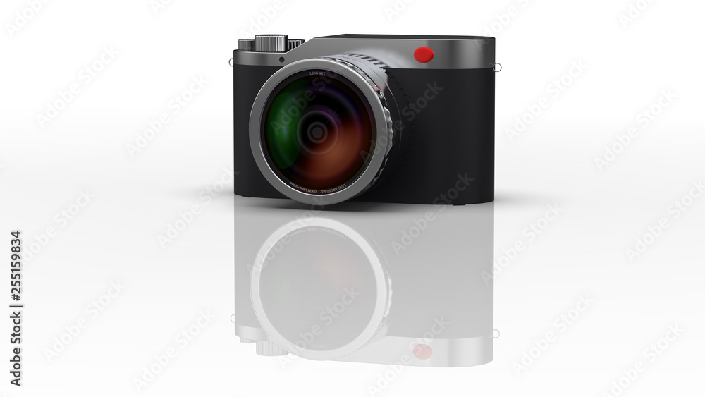 3d rendering of fashion camera isolated with nice background