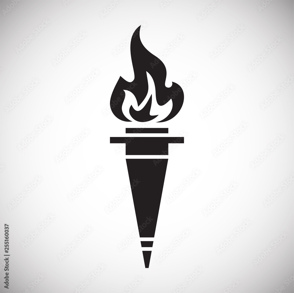 Torch icon on background for graphic and web design. Simple vector sign. Internet concept symbol for website button or mobile app. Torch icon on background for graphic and web design. Simple vector sign. Internet concept symbol for website button or mobile app.