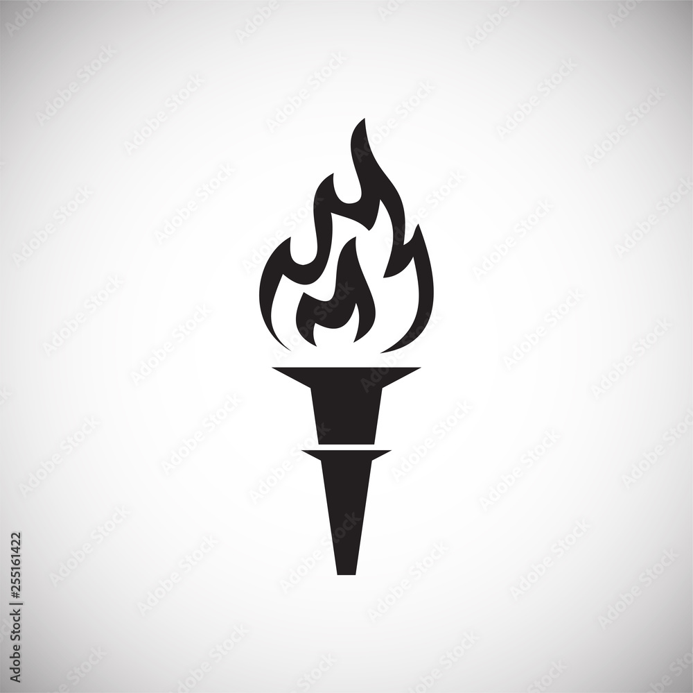 Torch icon on background for graphic and web design. Simple vector sign. Internet concept symbol for website button or mobile app. Torch icon on background for graphic and web design. Simple vector sign. Internet concept symbol for website button or mobile app.