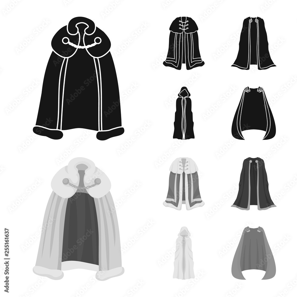 Vector design of material and clothing symbol. Set of material and garment stock symbol for web. Vector design of material and clothing symbol. Set of material and garment stock symbol for web.