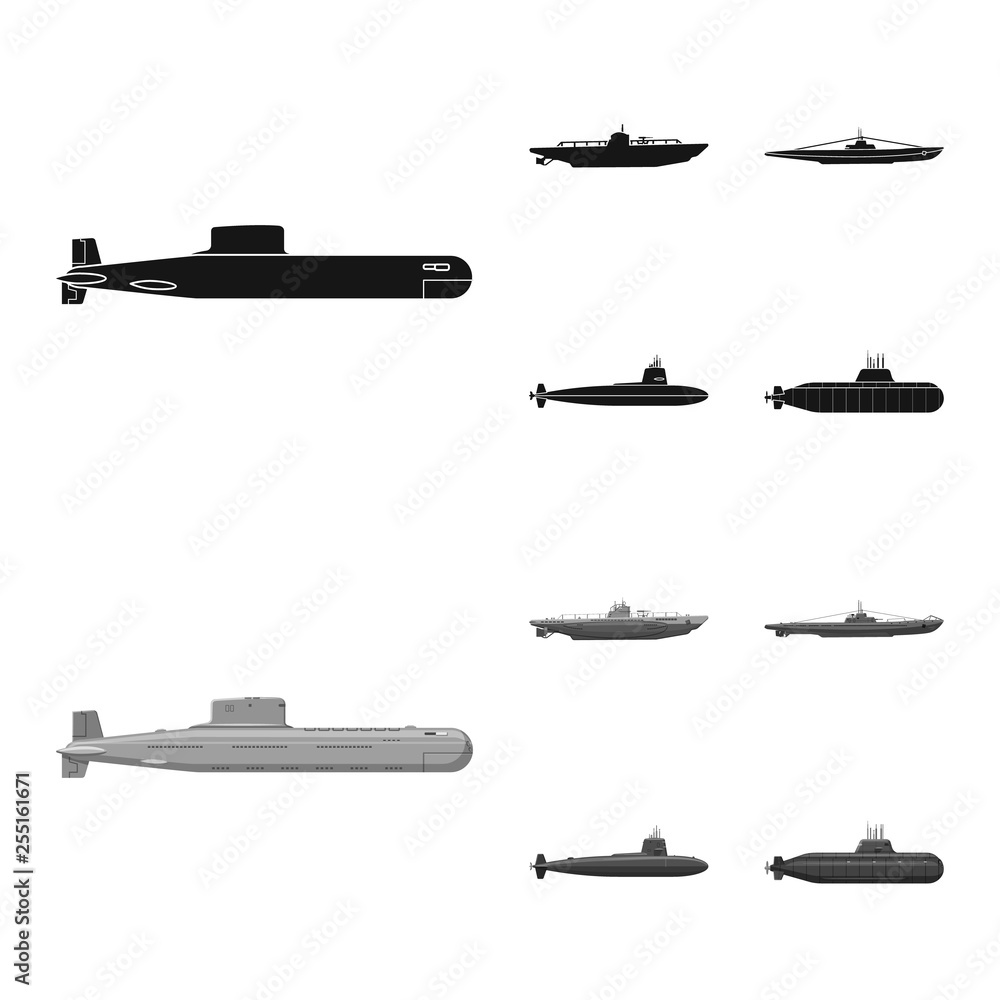 Isolated object of war and ship logo. Collection of war and fleet stock vector illustration. Isolated object of war and ship logo. Collection of war and fleet stock vector illustration.