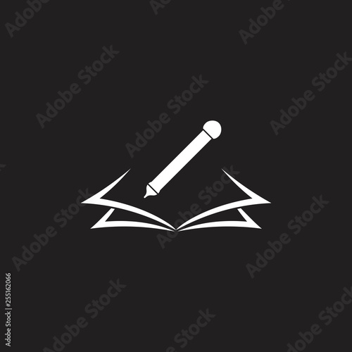 book pen simple symbol logo