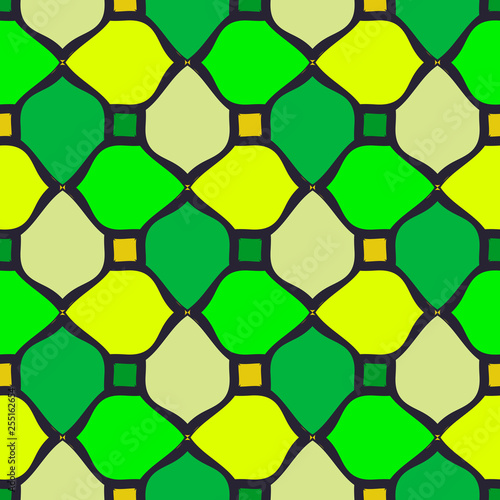 Bright seamless pattern with beautiful geometric ornament.