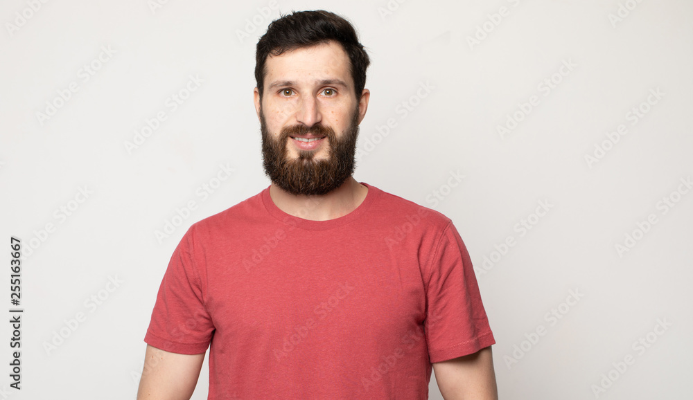 Portrait of cheerful smiling bearded man Portrait of cheerful smiling bearded man