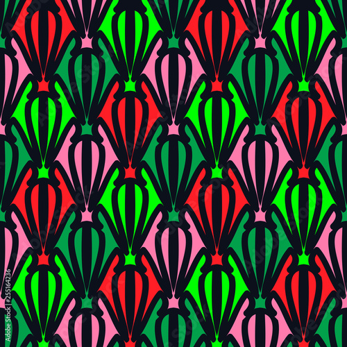 Bright background with diagonal geometric ornament.