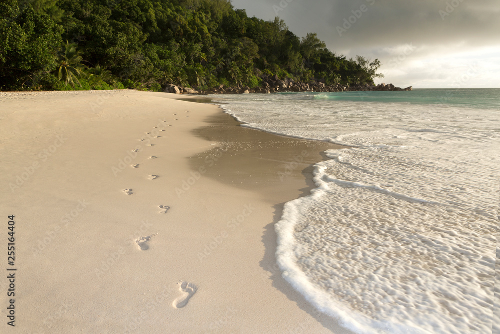 Footprints at the beach