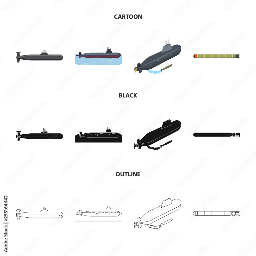 Vector illustration of war  and ship logo. Set of war  and fleet vector icon for stock.